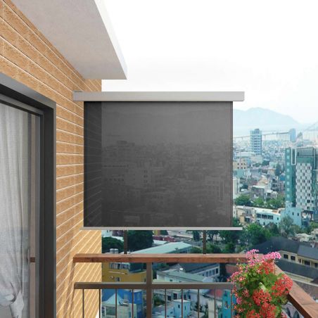 Bočná markíza na balkón, multifunkčná 150x200 cm, sivá