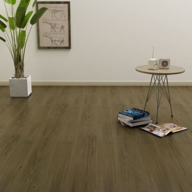 Samolepiace podlahové dosky 4,46 m², 3 mm, PVC, hnedé 
