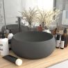 Luxusné umývadlo, okrúhle, matné tmavosivé 40x15 cm, keramika