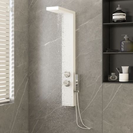 Sprchový panel hliníkový biely
