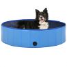 Skladací bazén pre psov modrý 120x30 cm PVC