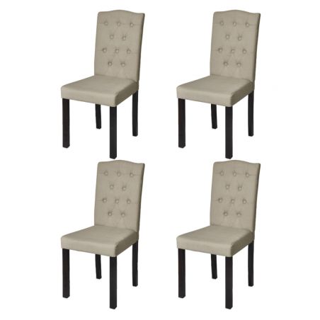 Jedálenské stoličky 4 ks, ťavia farba, látka