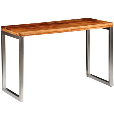 Kancelársky/kuchynský stôl z dreveného masívu sheesham, oceľové nohy