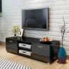 TV skrinka, lesklá čierna 140x40,5x35 cm