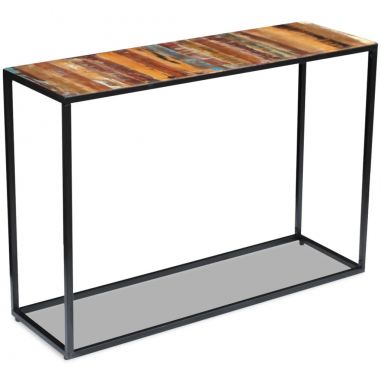 Konzolový stolík, recyklovaný masív 110x35x76 cm