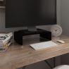 Sklenený TV stojan/stojan pod monitor, čierny, 40x25x11 cm
