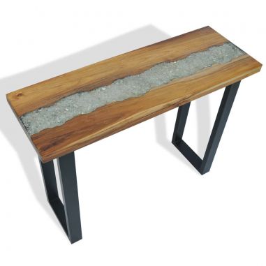 Konzolový stolík, teakové drevo, 100x35x75 cm