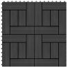 Podlahové dlaždice 22 ks, 30x30 cm, 2 m2, WPC, čierne