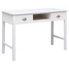 Písací stôl biely 110x45x76 cm drevený