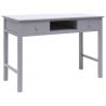 Písací stôl sivý 110x45x76 cm drevený