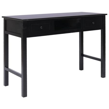 Písací stôl čierny 110x45x76 cm drevený