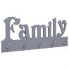 Nástenný vešiak FAMILY sivý 74x29,5 cm