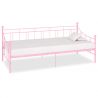 Rám dennej postele ružový kovový 90x200 cm