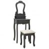 Toaletný stolík so stoličkou, sivý 50x59x136 cm, paulovnia