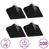 100-dielna sada vešiakov na oblečenie protišmyková čierna zamatová