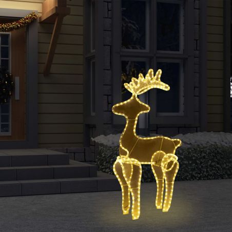 Vianočná sieťovinová dekorácia so sobom 306 LED 60x24x89 cm 