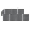 WPC plot, 7 štvorcových + 1 zošikmený diel 1311x186 cm, sivý