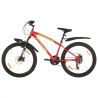Horský bicykel 21 rýchlostí 26" koleso 42 cm rám červený