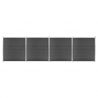 Sada plotových panelov WPC 699x186 cm čierna