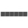 Sada plotových panelov WPC 1045x186 cm čierna
