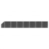 Sada plotových panelov WPC 1311x(105-186) cm čierna