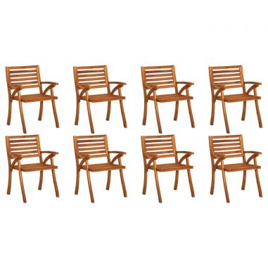 Záhradné stoličky 8 ks akáciový masív