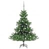Umelý vianočný stromček jedľa Nordmann LED a gule zelený 120 cm