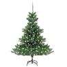 Umelý vianočný stromček jedľa Nordmann LED a gule zelený 210 cm