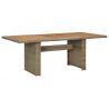 Záhradný jedálenský stôl, hnedý 200x100x74 cm, polyratan