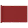 Balkónová markíza červená 120x600 cm HDPE