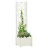 Záhradný kvetináč s mriežkou 43x43x142 cm PP biely