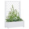 Záhradný kvetináč s mriežkou 100x43x142 cm PP biely