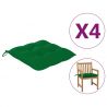 Podložky na stoličku 4 ks, zelené 50x50x7 cm, oxfordská látka