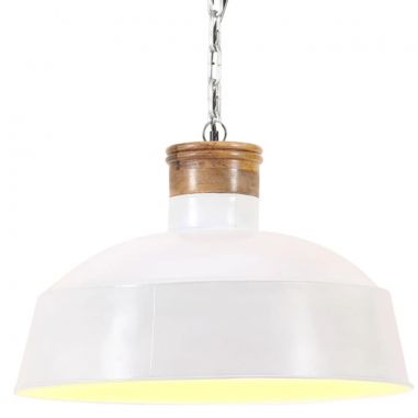 Industriálna závesná lampa 42 cm, biela E27