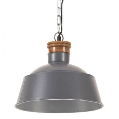 Industriálna závesná lampa 32 cm, sivá E27