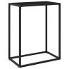 Konzolový stolík čierny 60x35x75 cm tvrdené sklo