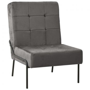Relaxačná stolička 65x79x87 cm tmavo-sivá zamatová