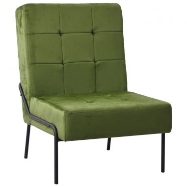 Relaxačná stolička 65x79x87 cm svetlozelená zamatová