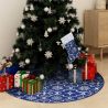 Luxusná deka pod vianočný stromček a ponožka modrá 122 cm látka