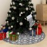 Luxusná deka pod vianočný stromček s ponožkou sivá 122 cm látka