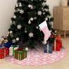 Luxusná deka pod vianočný stromček ponožka ružová 122 cm látka