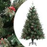 Vianočný stromček s borovicovými šiškami zelený 120 cm PVC a PE