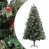 Vianočný stromček s borovicovými šiškami zelený 195 cm PVC a PE