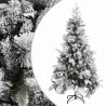 Vianočný stromček s vločkami a šiškami 225 cm PVC a PE
