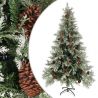 Vianočný stromček a borovicové šišky zelený 195 cm PVC a PE