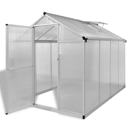 Spevnený hliníkový skleník s podkladovým rámom 4,6 m² 