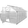 Spevnený hliníkový skleník s podkladovým rámom 9,025 m²