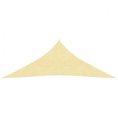 Slnečná plachta z HDPE, trojuholníková, 3.6x3.6x3.6 m, krémová