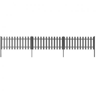 Latkový plot so stĺpikmi 3 ks, WPC 600x60 cm