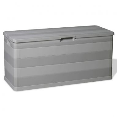 Záhradný úložný box sivý 117x45x56 cm